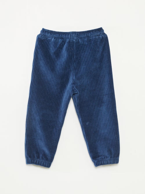 Pantalon en velours côtelé avec taille élastiquée - Kiabi