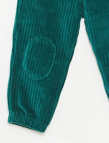 Pantalon en velours côtelé avec taille élastiquée