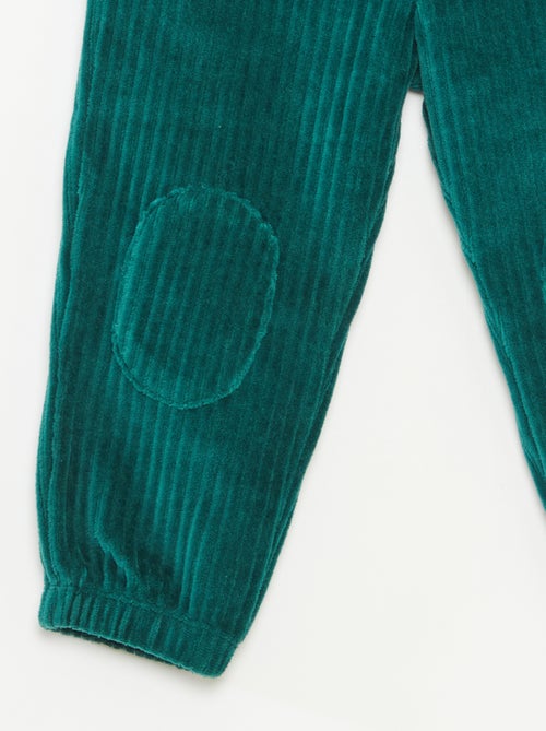 Pantalon en velours côtelé avec taille élastiquée - Kiabi