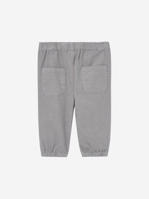 Pantalon en velours côtelé avec taille et ourlet élastiques - Kiabi