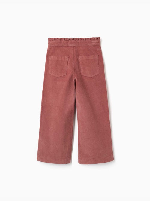 Pantalon en velours côtelé avec taille paperbag à volants - Kiabi Pantalon en velours côtelé avec taille paperbag à volants - Kiabi