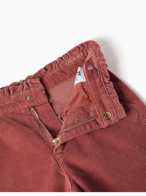 Pantalon en velours côtelé avec taille paperbag à volants - Kiabi Pantalon en velours côtelé avec taille paperbag à volants - Kiabi
