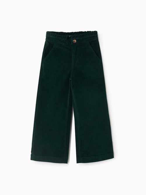 Pantalon en velours côtelé avec taille paperbag à volants - Kiabi Pantalon en velours côtelé avec taille paperbag à volants - Kiabi