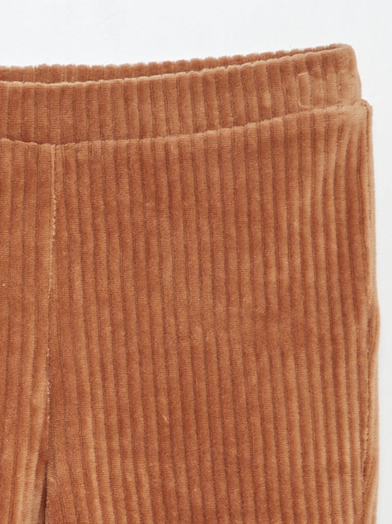 Pantalon en velours côtelé Beige - Kiabi