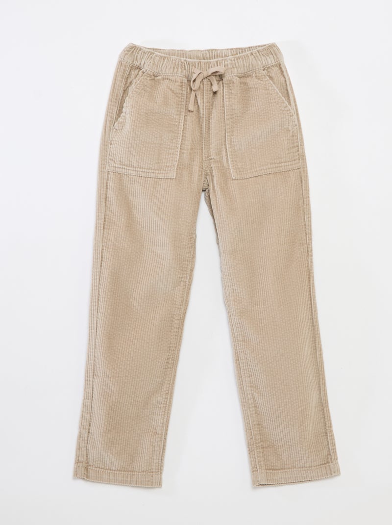 Pantalon en velours côtelé Beige - Kiabi