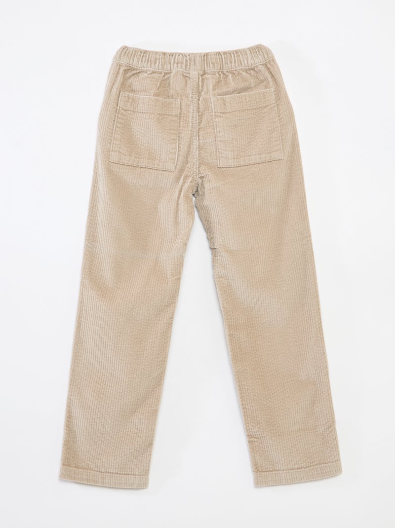 Pantalon en velours côtelé Beige - Kiabi