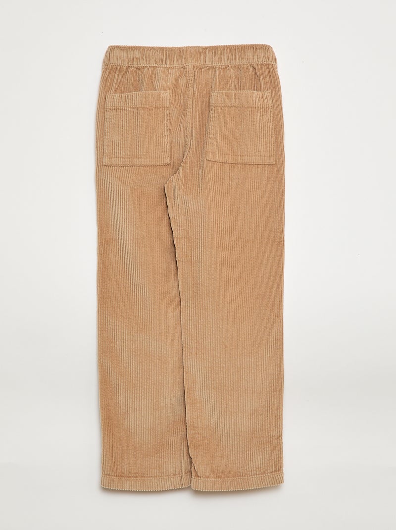 Pantalon en velours côtelé Beige - Kiabi