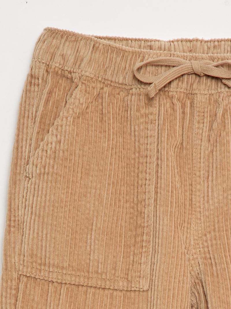 Pantalon en velours côtelé Beige - Kiabi
