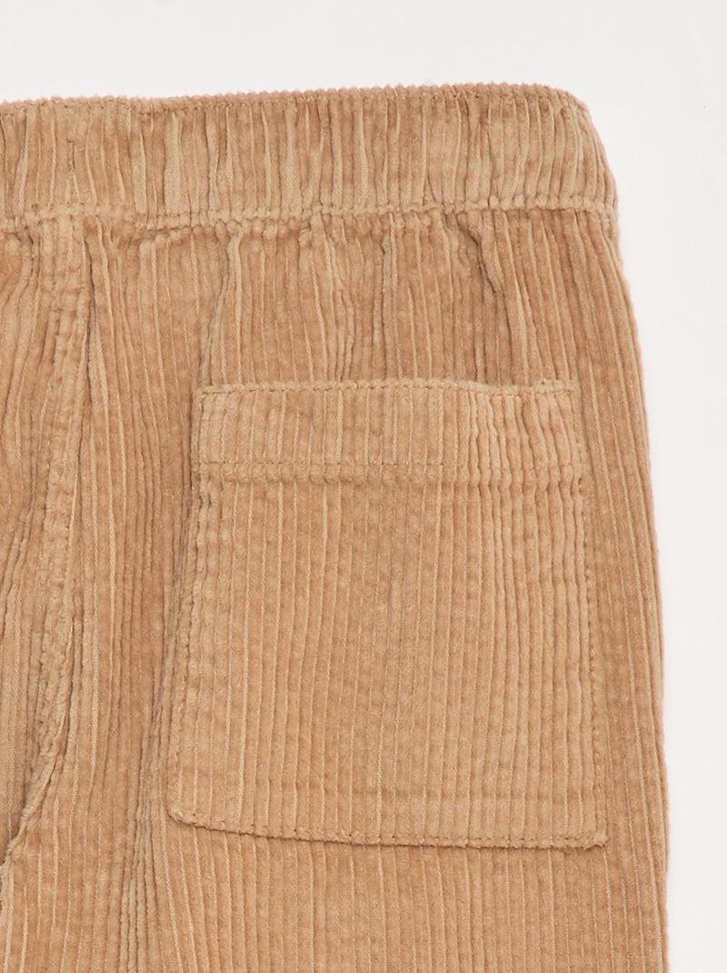 Pantalon en velours côtelé Beige - Kiabi