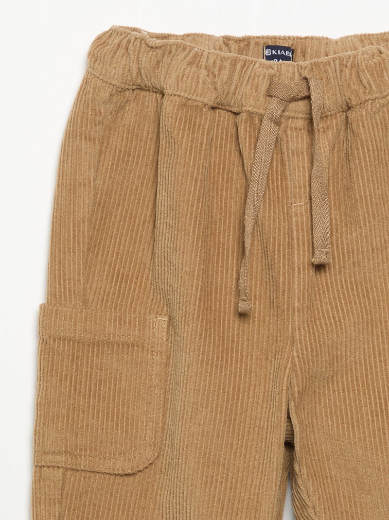 Pantalon en velours côtelé Beige - Kiabi