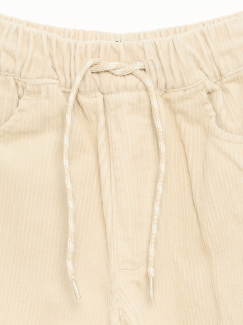 Pantalon en velours côtelé Beige - Kiabi