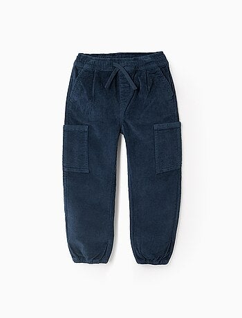 Pantalon en Velours Côtelé Cargo