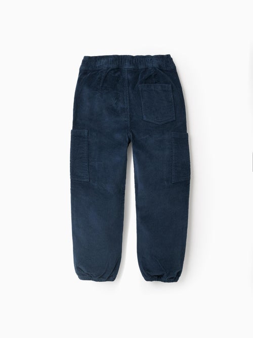 Pantalon en Velours Côtelé Cargo - Kiabi