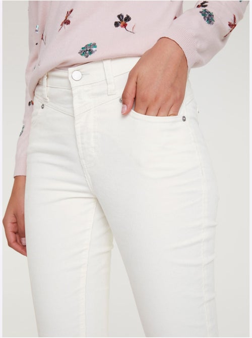 Pantalon en velours côtelé coupe droite avec poches - taille courte - helline - Kiabi