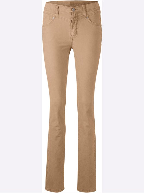 Pantalon en velours côtelé coupe droite avec poches - Taille standard - Helline - Kiabi Pantalon en velours côtelé coupe droite avec poches - Taille standard - Helline - Kiabi