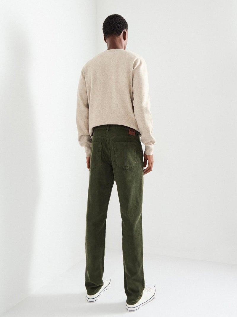 Pantalon en velours côtelé, MO Fashion Vert - Kiabi