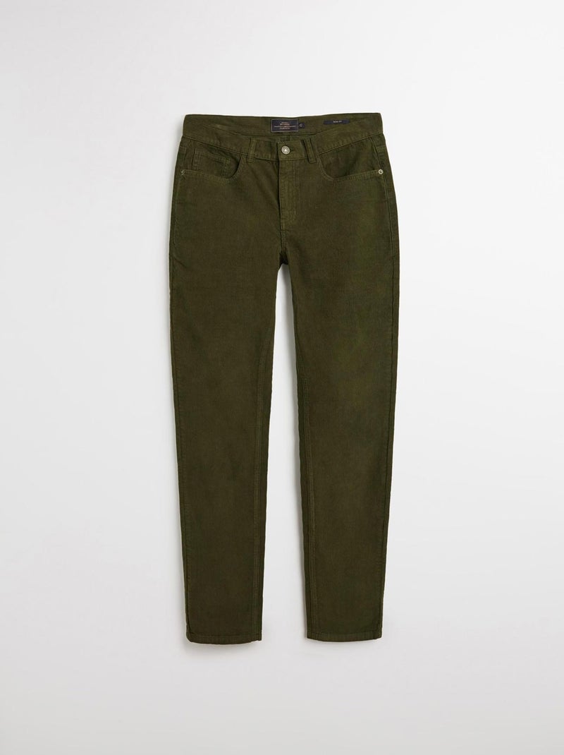 Pantalon en velours côtelé, MO Fashion Vert - Kiabi