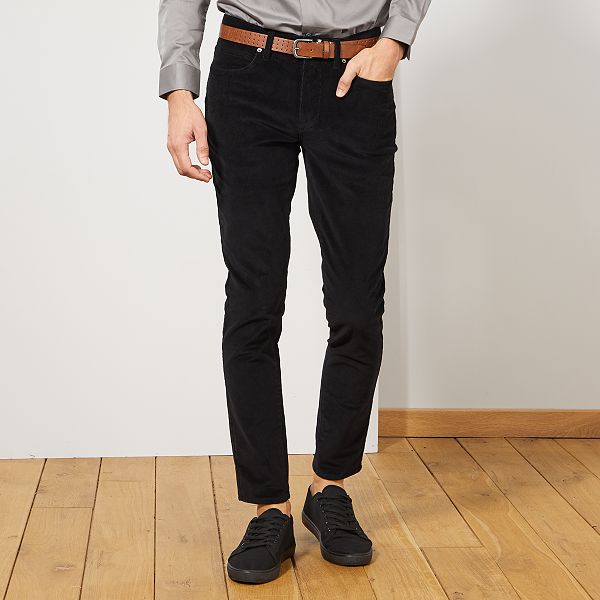 pantalon homme velours noir