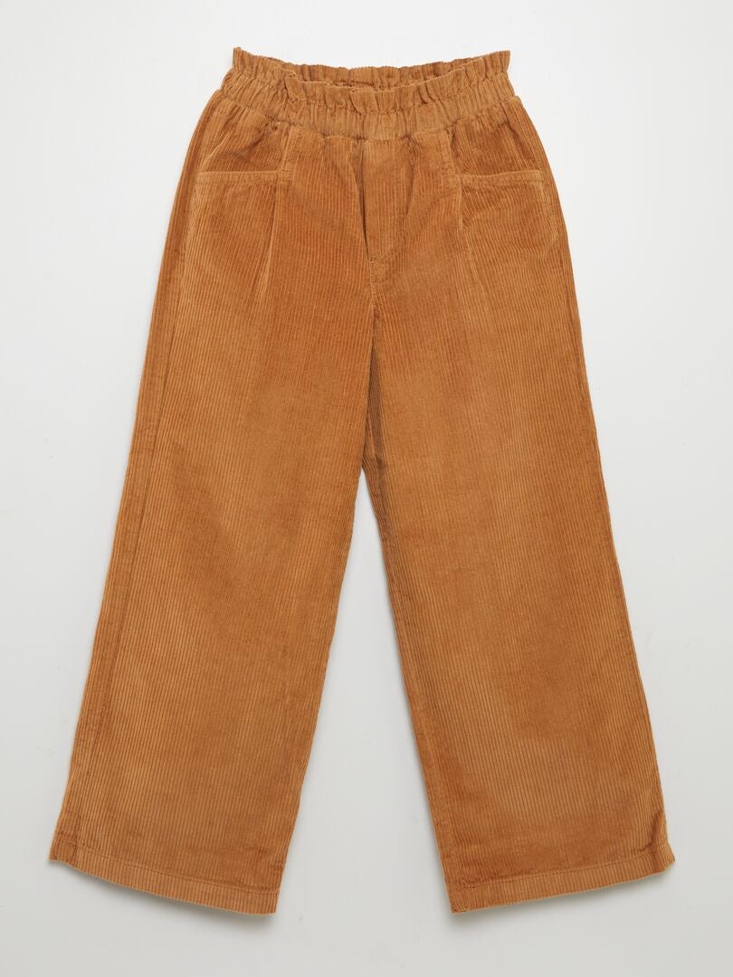 Pantalon en velours côtelé Orange - Kiabi