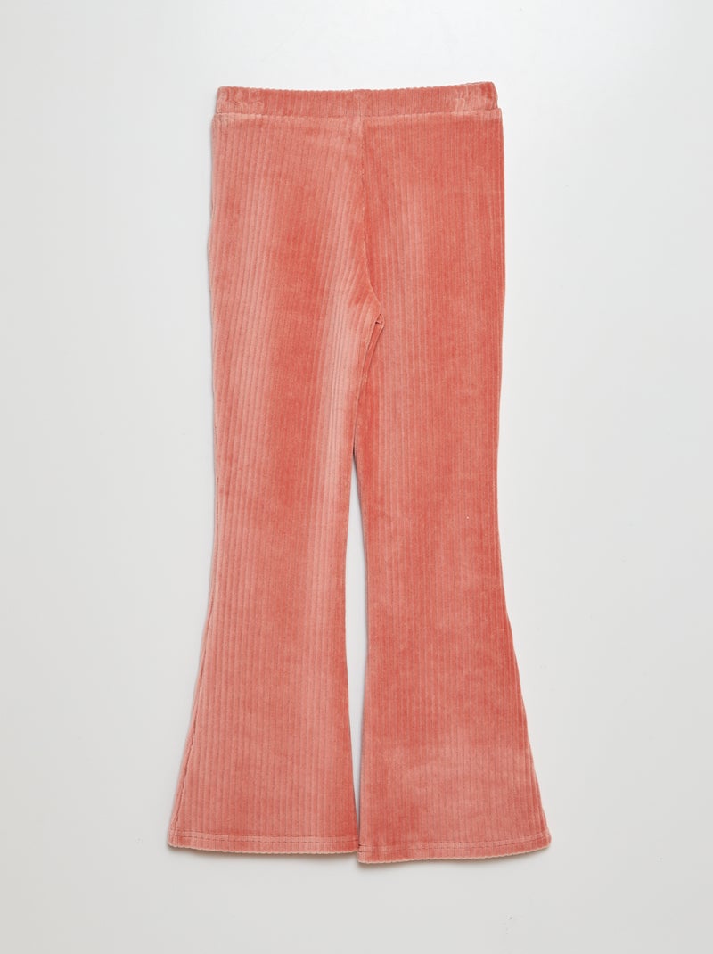 Pantalon en velours côtelé Rose - Kiabi