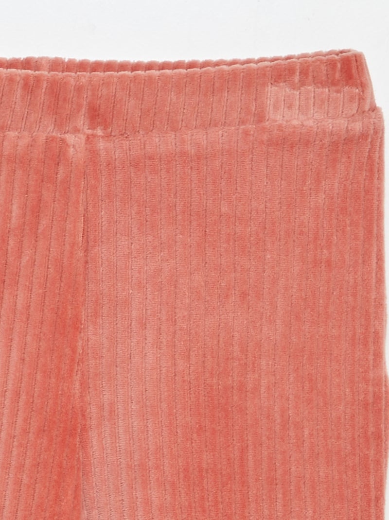 Pantalon en velours côtelé Rose - Kiabi