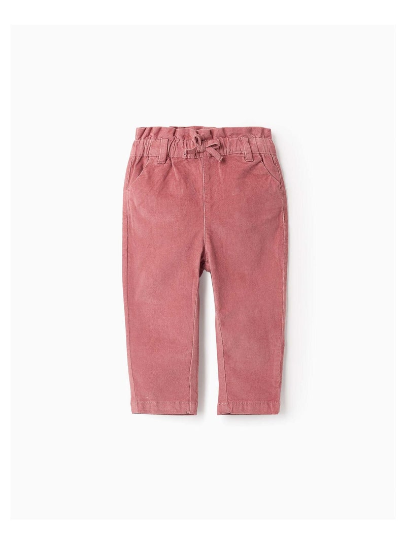 Pantalon en Velours Côtelé Rose - Kiabi