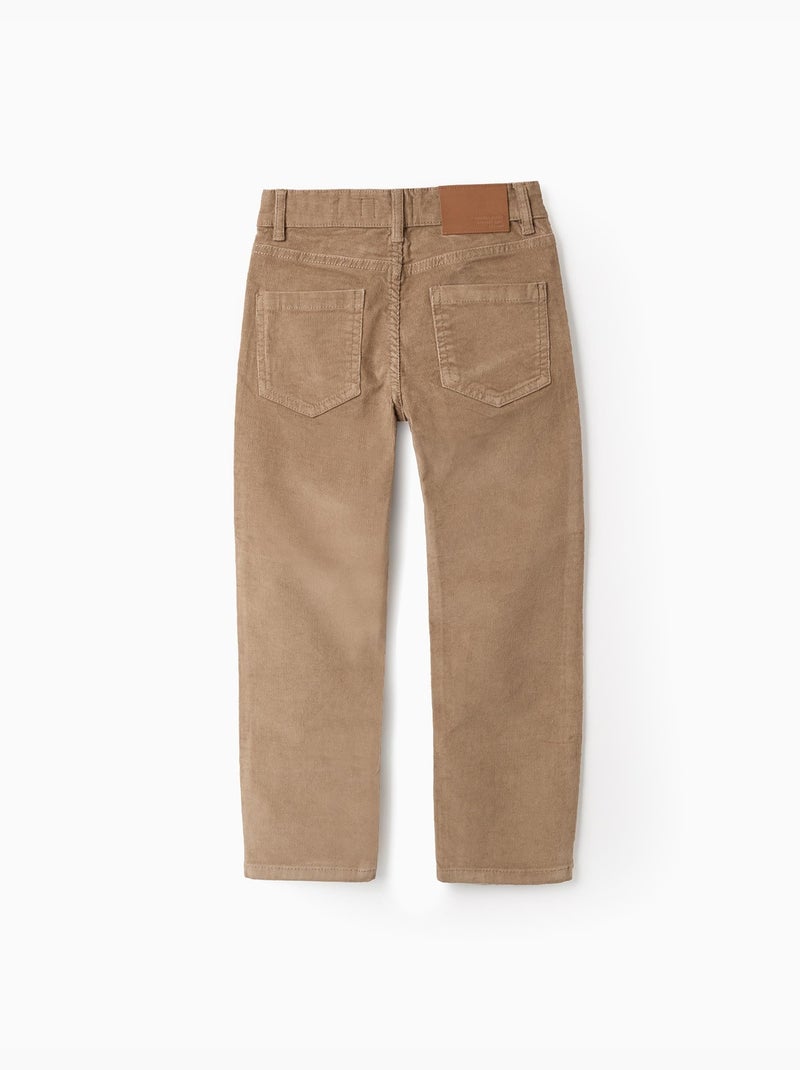 Pantalon en velours côtelé Slim Fit Beige - Kiabi