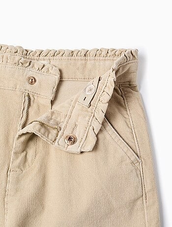 Pantalon en Velours Côtelé Wide Leg