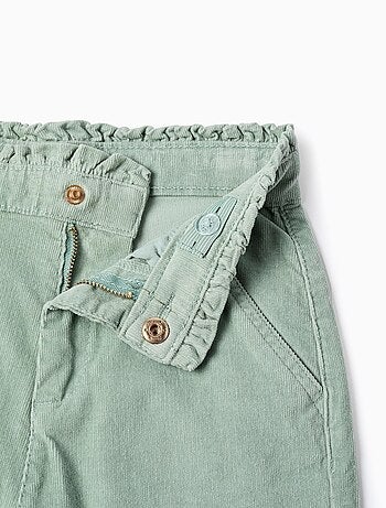 Pantalon en Velours Côtelé Wide Leg