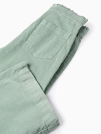Pantalon en Velours Côtelé Wide Leg