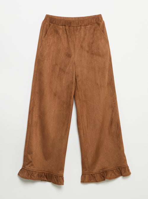 Pantalon en velours coupe large - Kiabi