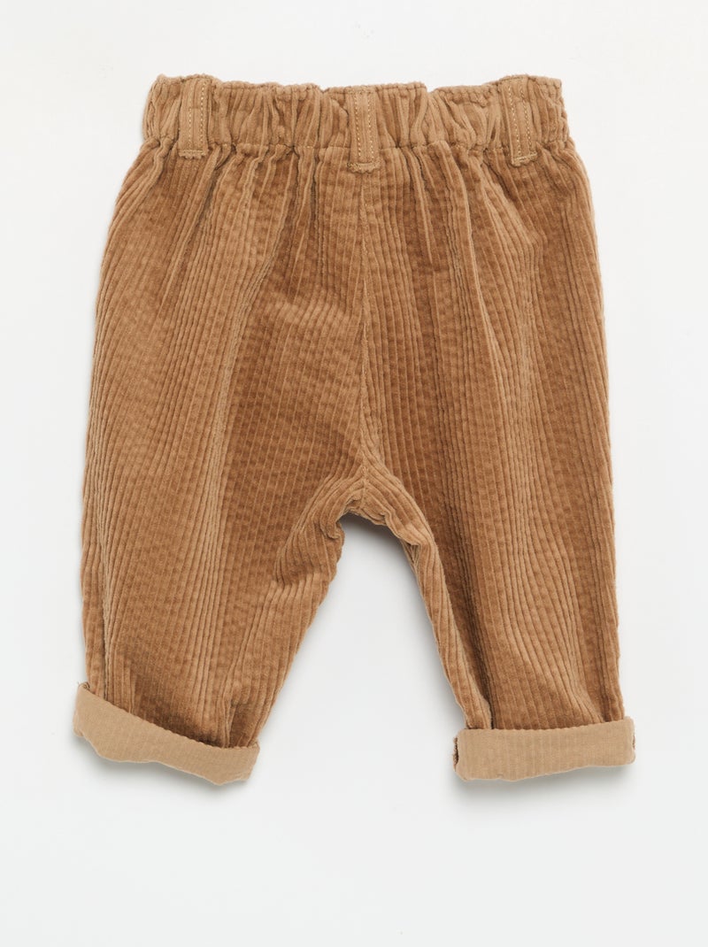 Pantalon en velours 'Disney' Beige - Kiabi