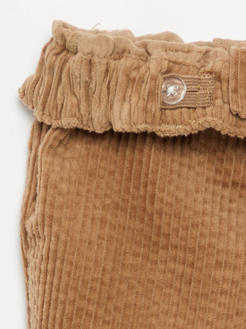 Pantalon en velours 'Disney' Beige - Kiabi