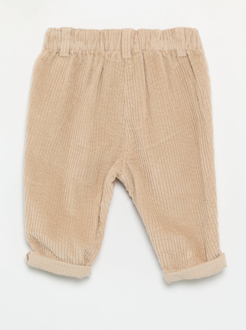 Pantalon en velours 'Disney' 'Marie' Marron - Kiabi