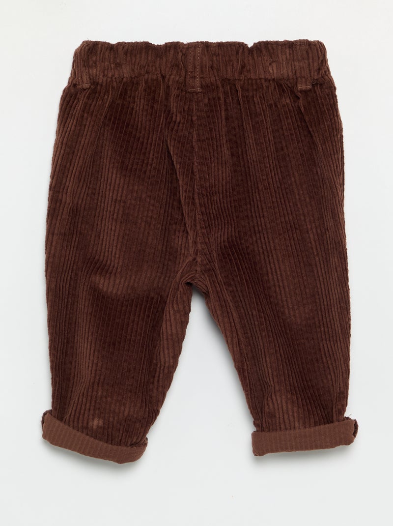 Pantalon en velours 'Disney' Marron - Kiabi