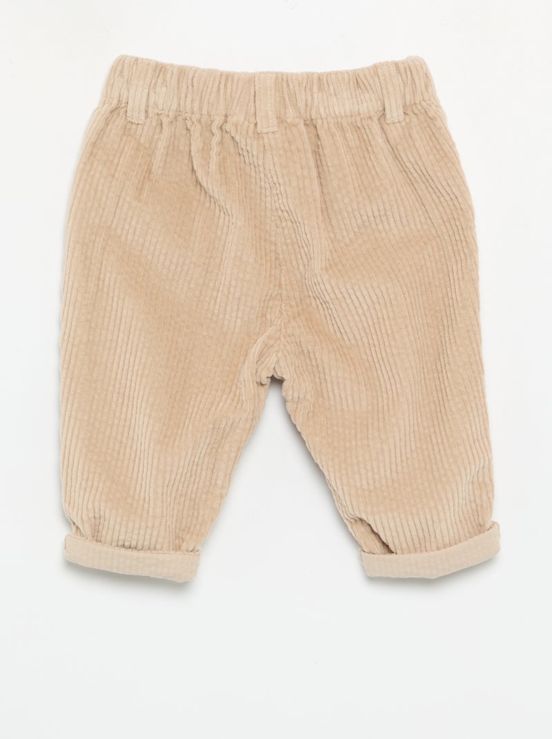 Pantalon en velours 'Disney' 'Minnie' Beige - Kiabi