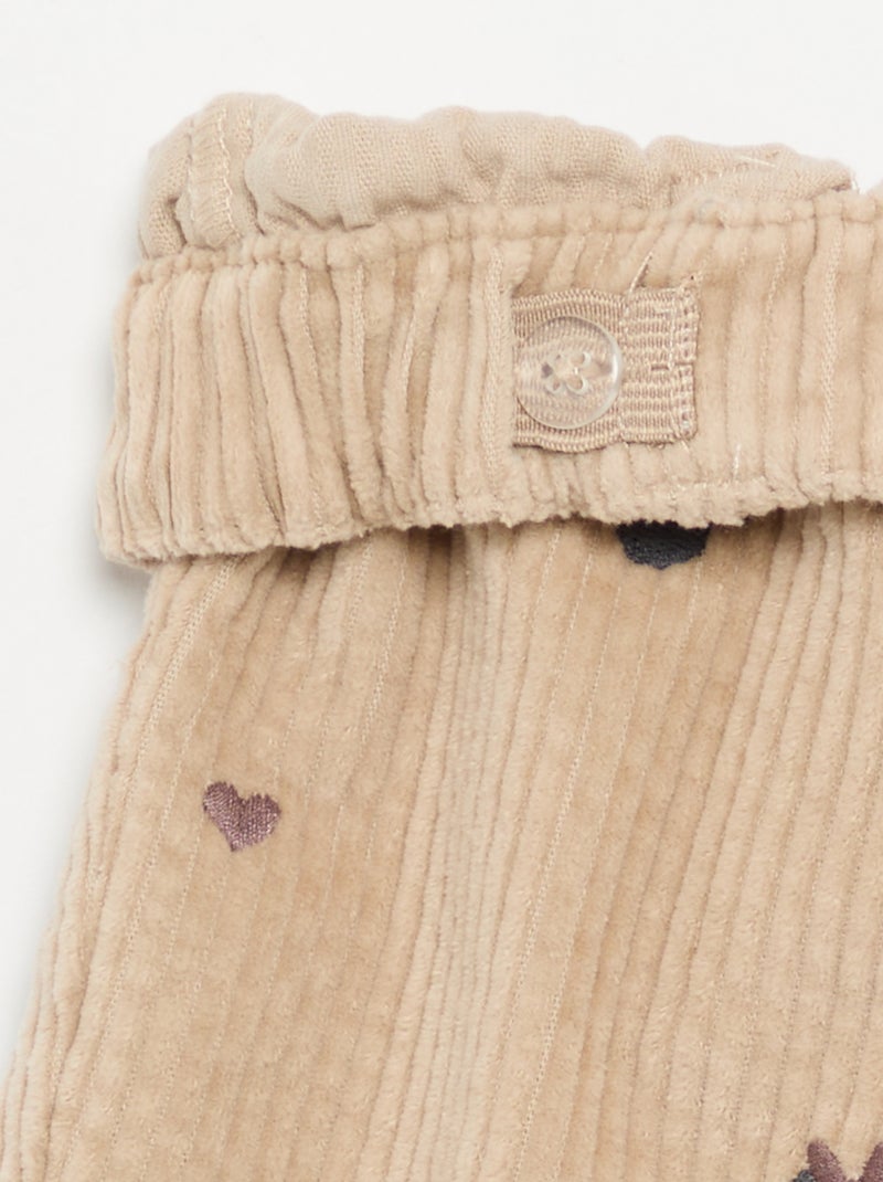 Pantalon en velours 'Disney' 'Minnie' Beige - Kiabi