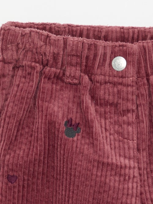 Pantalon en velours 'Disney' 'Minnie' - Kiabi