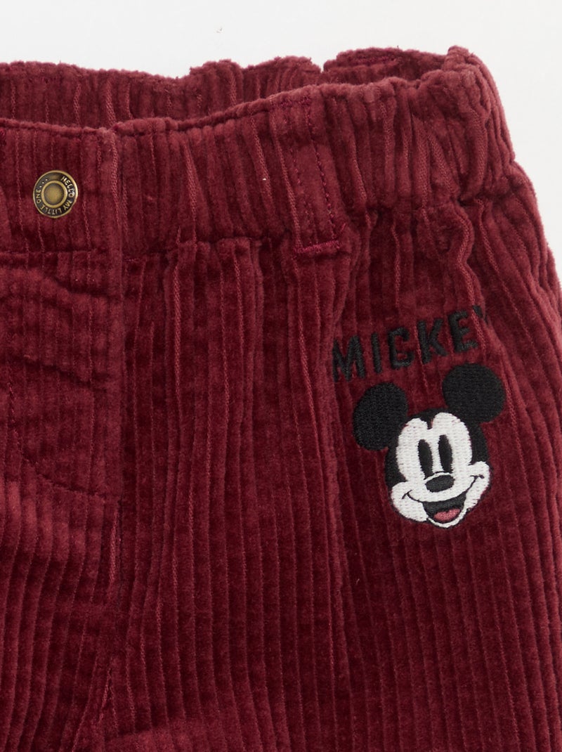 Pantalon en velours 'Disney' Rouge - Kiabi