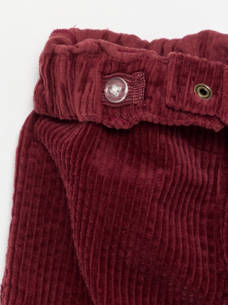 Pantalon en velours 'Disney' Rouge - Kiabi