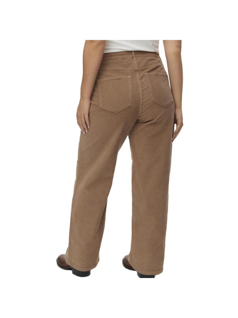 Pantalon en Velours Femme Vero Moda Curve Beige - Kiabi