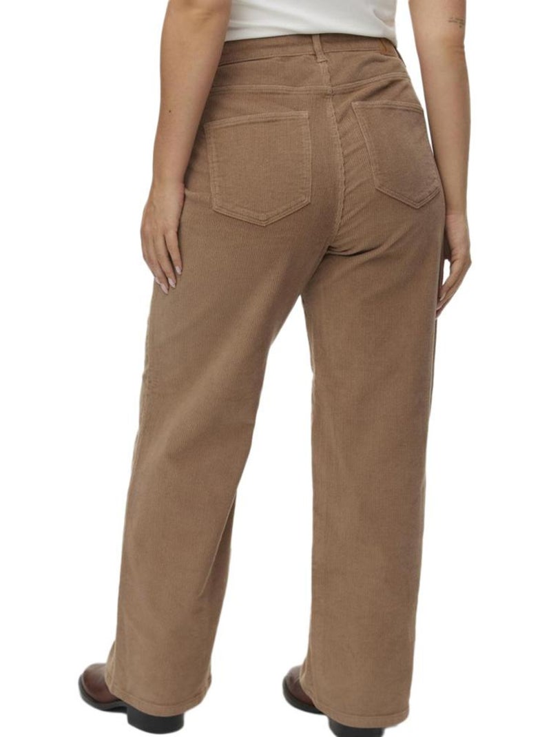 Pantalon en velours femme vero moda curve Beige - Kiabi