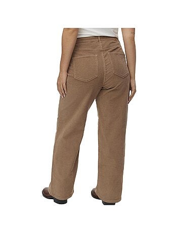 Pantalon en Velours Foncer Femme Vero Moda Curve Corudroy