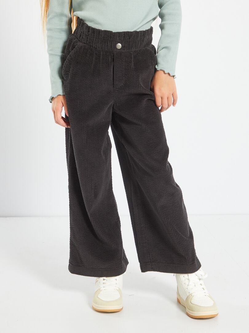 Pantalon Velours Côtelé Bébé Avec Doublure Polaire - Chaud, épais, Taille élastique - Fille, Garçon