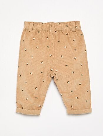 Pantalon en velours imprimé