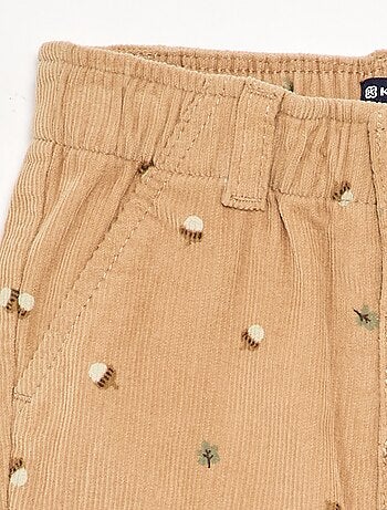 Pantalon en velours imprimé