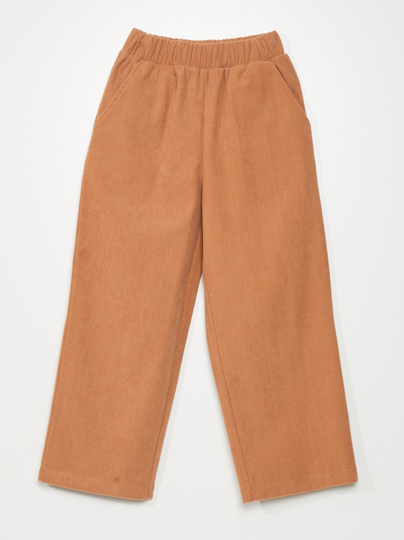 Pantalon en velours Marron - Kiabi