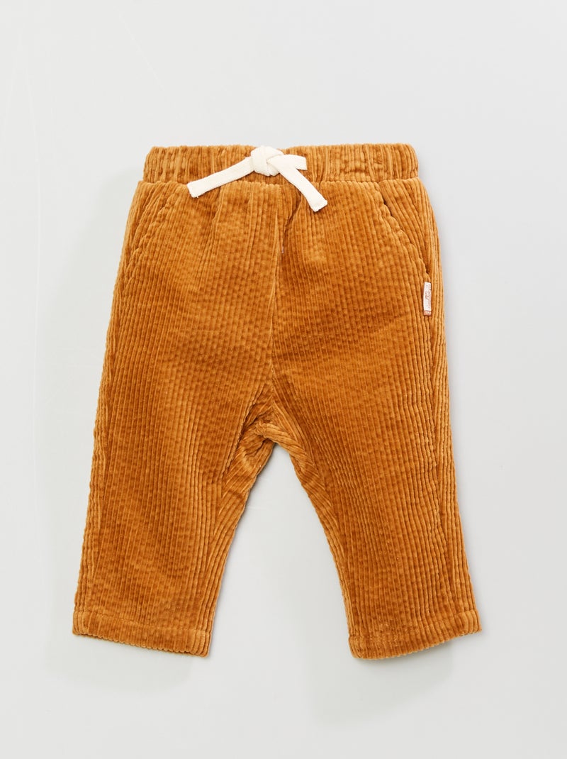 Pantalon en velours Marron - Kiabi