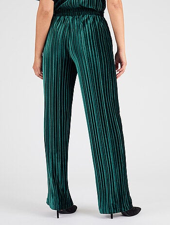 Pantalon en velours plissé satiné - Damart