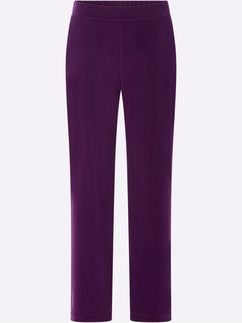 Pantalon en velours qualité velours douce - taille courte - witt Nude - Kiabi